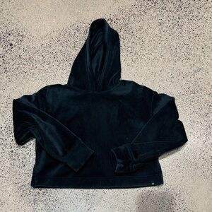 Athleta Dark Green Corduroy-Look Girls' Hooded Pullover